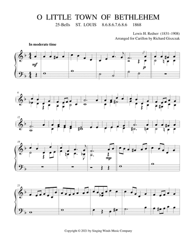 25B. O Little Town of Bethlehem (ST. LOUIS) (arr. Richard Giszczak)