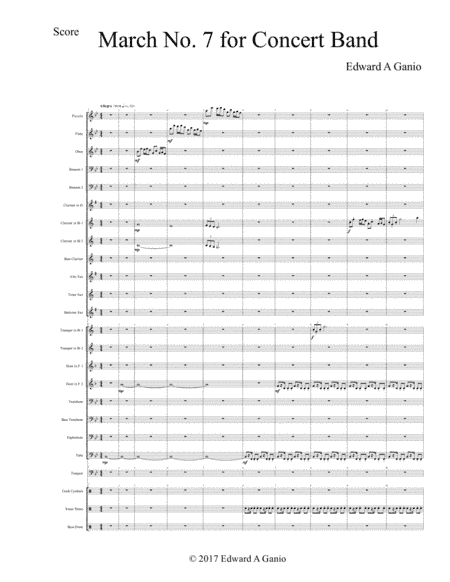 March No. 7 for Concert Band