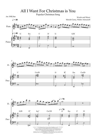 All I Want For Christmas Is You (arr. SMLStar)