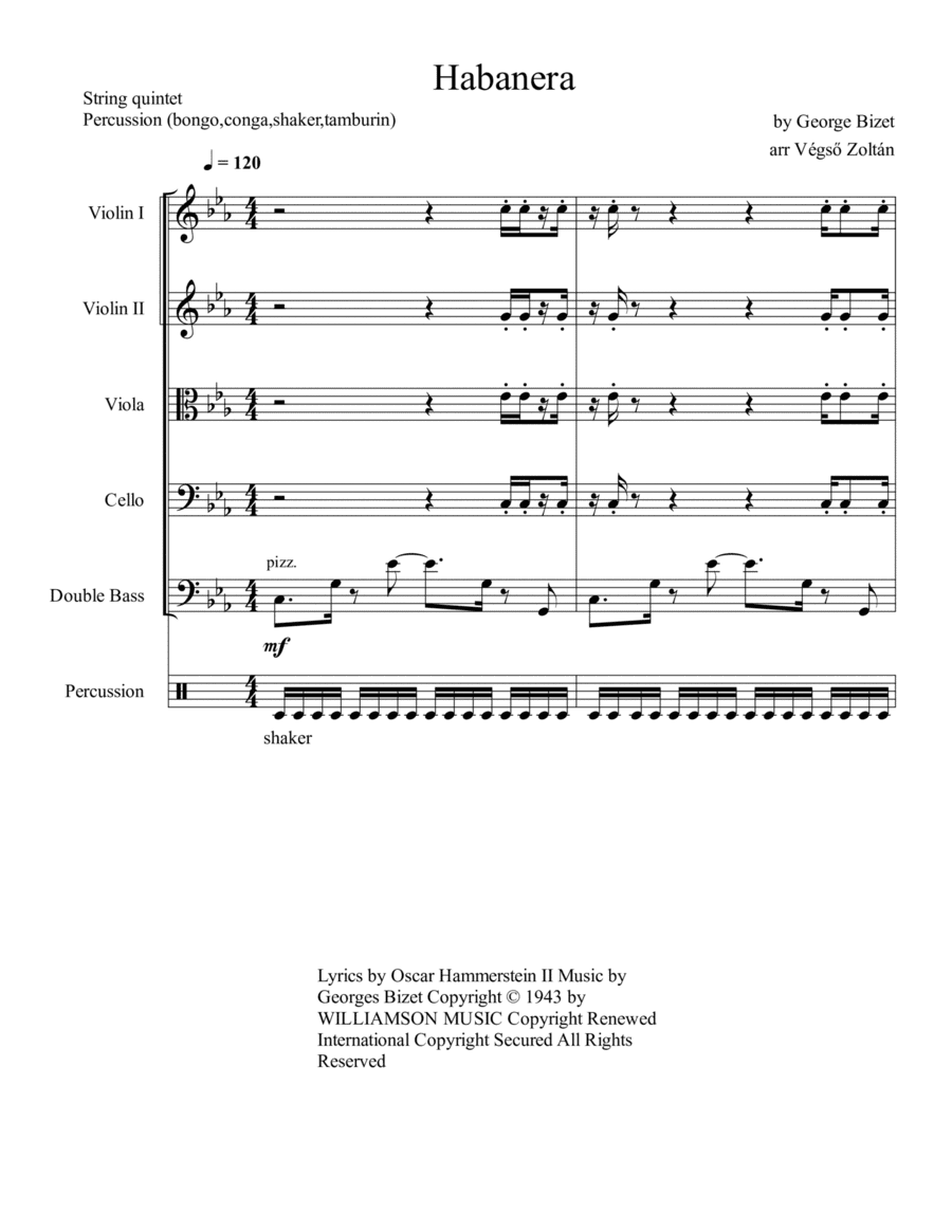 Dat's Love (habanera) (arr. Zoltán Végső)