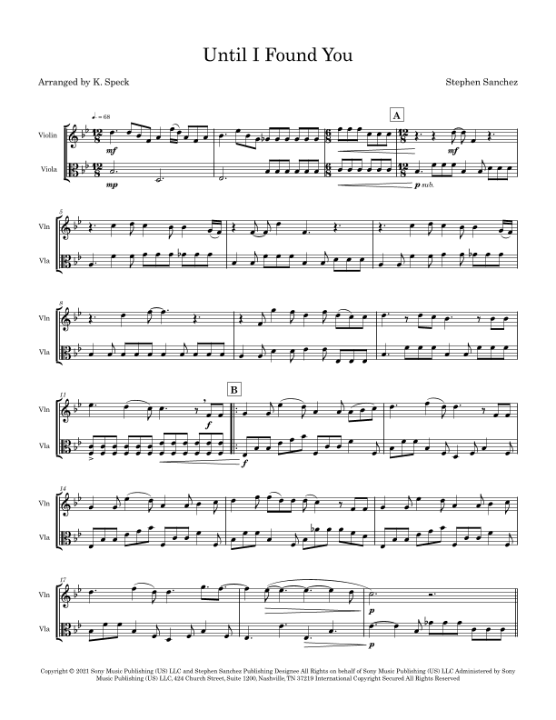 Until I Found You (arr. K. Speck)