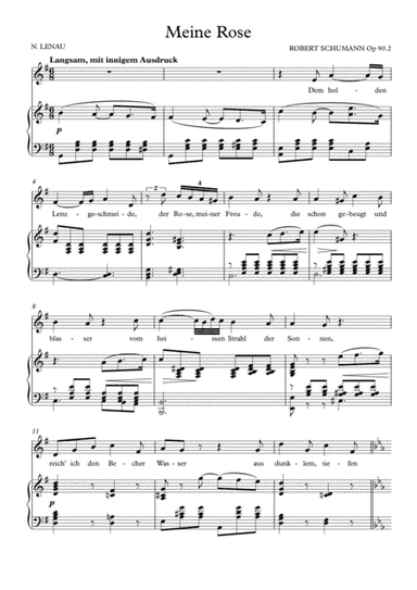 Meine Rose (G Major) (arr. Jonathan Prentice)