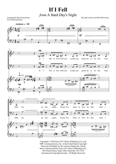 If I Fell (arr. Bryan Kesselman)