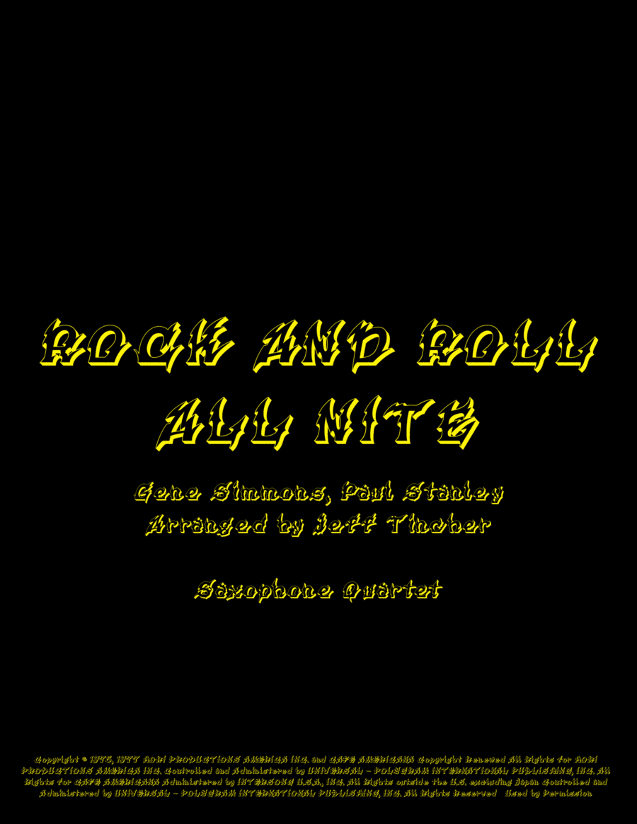 Rock And Roll All Nite (arr. Jeff Tincher)