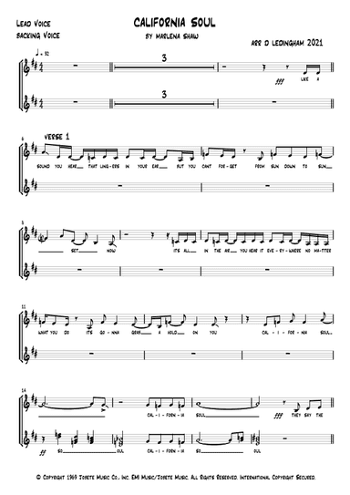 California Soul (arr. Musicscorz)