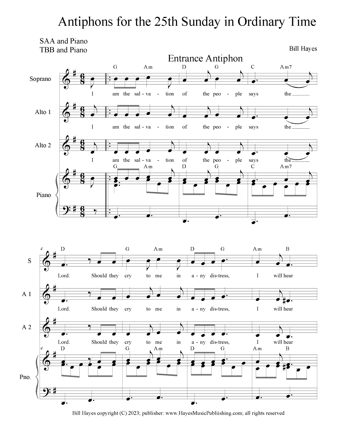 Antiphons for 25th Sunday in Ordinary Time