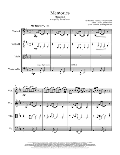 Memories (arr. Sherry Lewis)