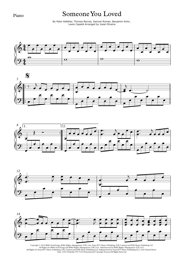 Someone You Loved (arr. Josiel Oliveira)