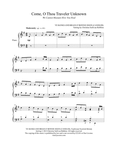 Come, O Thou Traveler Unknown (arr. Christine Sullivan Robbins)