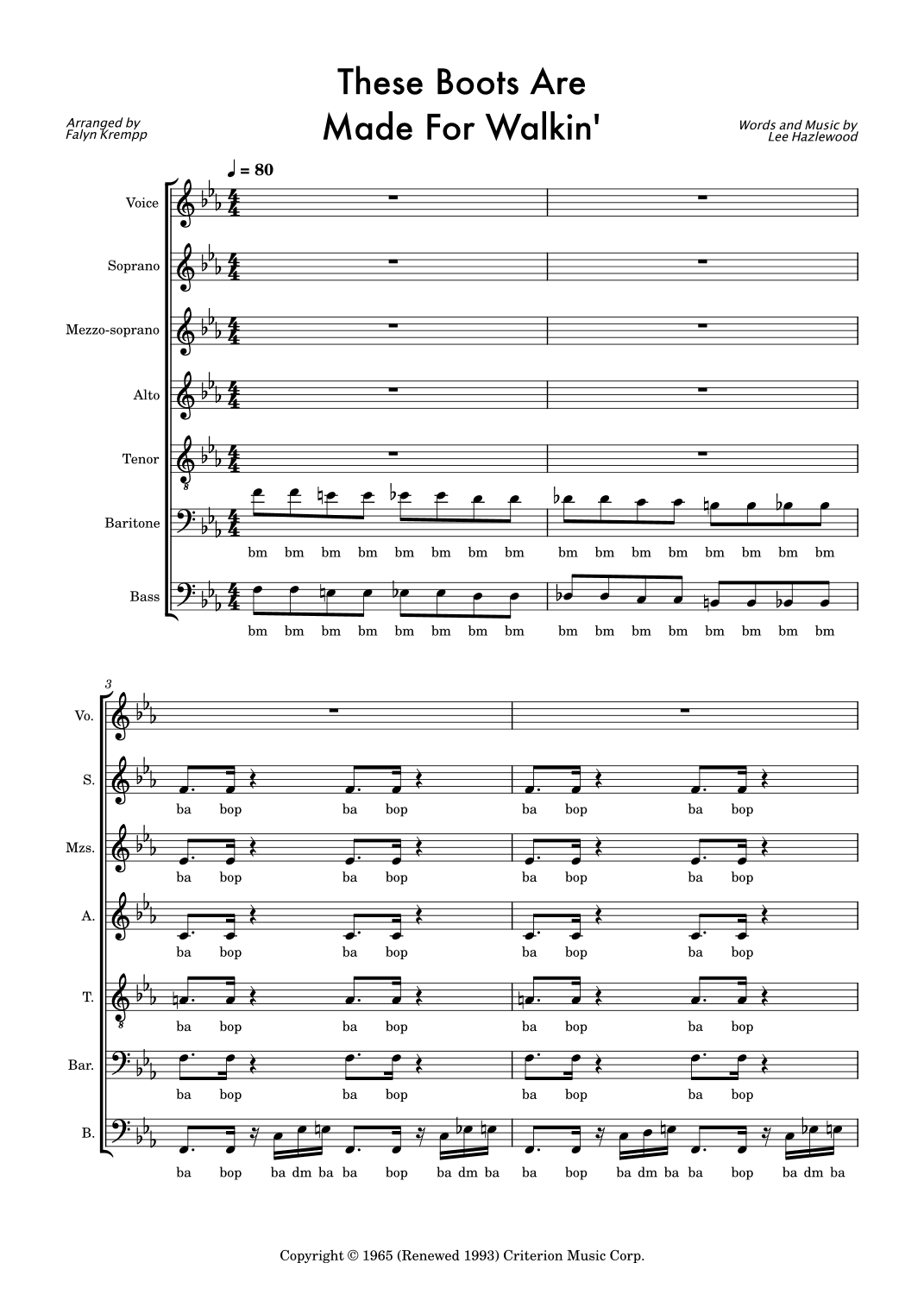 These Boots Are Made For Walkin' (arr. Falyn Krempp)