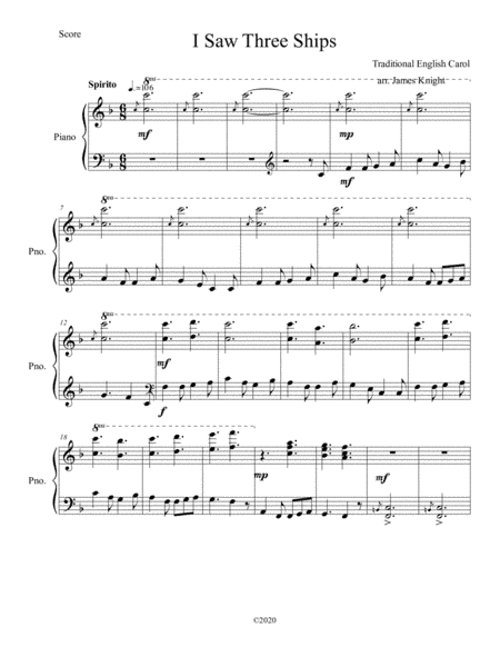 I Saw three Ships (arr. Knight)