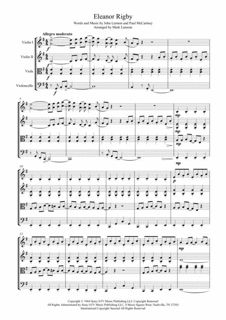 Eleanor Rigby (arr. Mark Lansom)