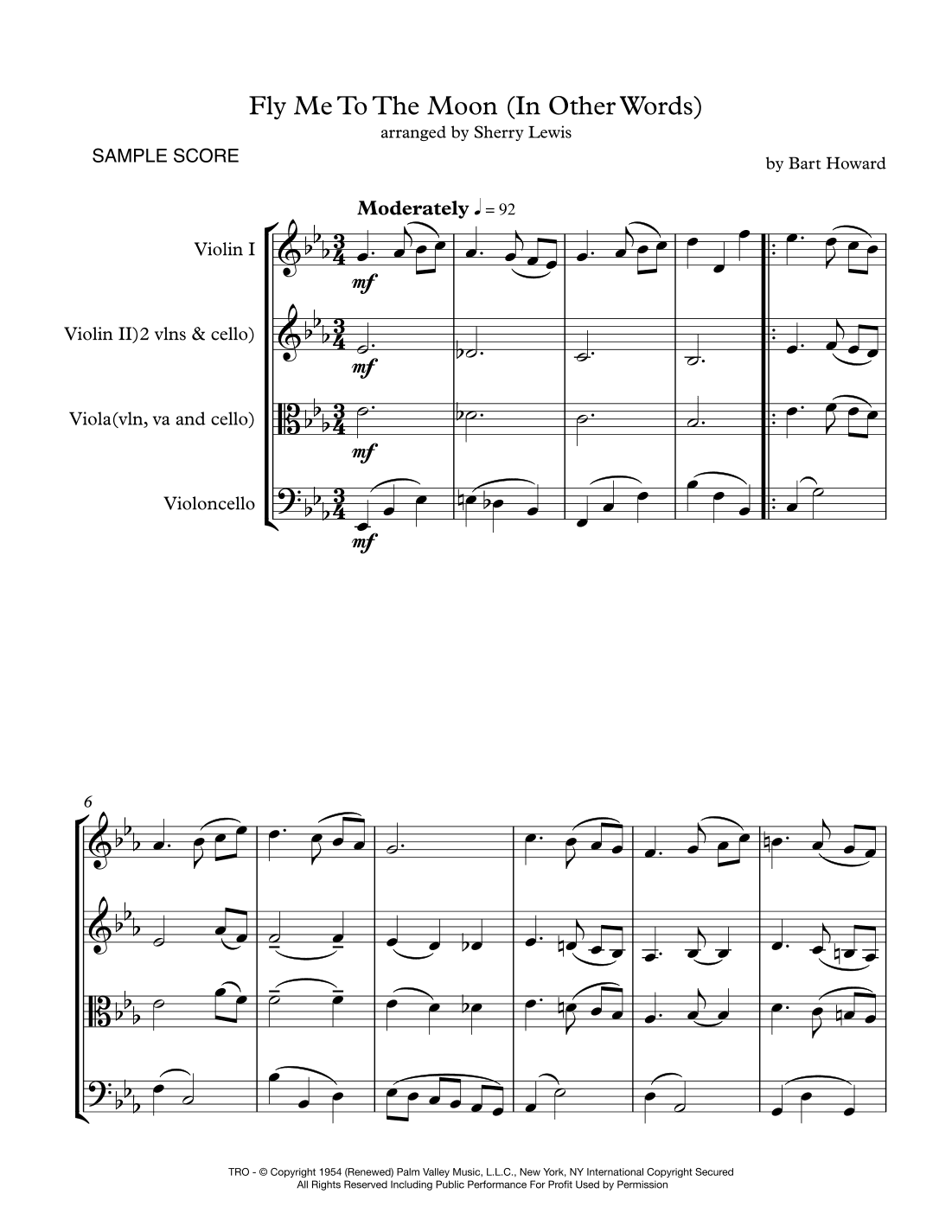 Fly Me To The Moon (in Other Words) (arr. Sherry Lewis)