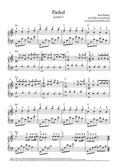 Faded (arr. Pedro Lutterbach)