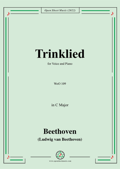 Beethoven-Trinklied,WoO 109 (arr. OSM Press)