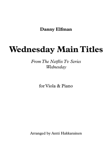 Wednesday Main Titles (arr. Antti Hakkarainen)