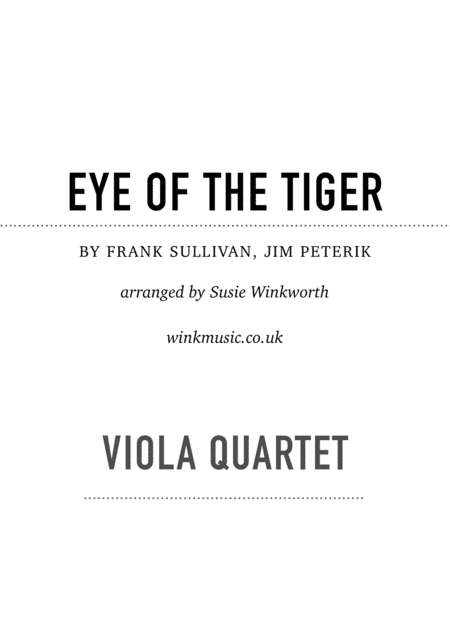 Eye Of The Tiger (arr. Susie Winkworth winkmusic.co.uk)