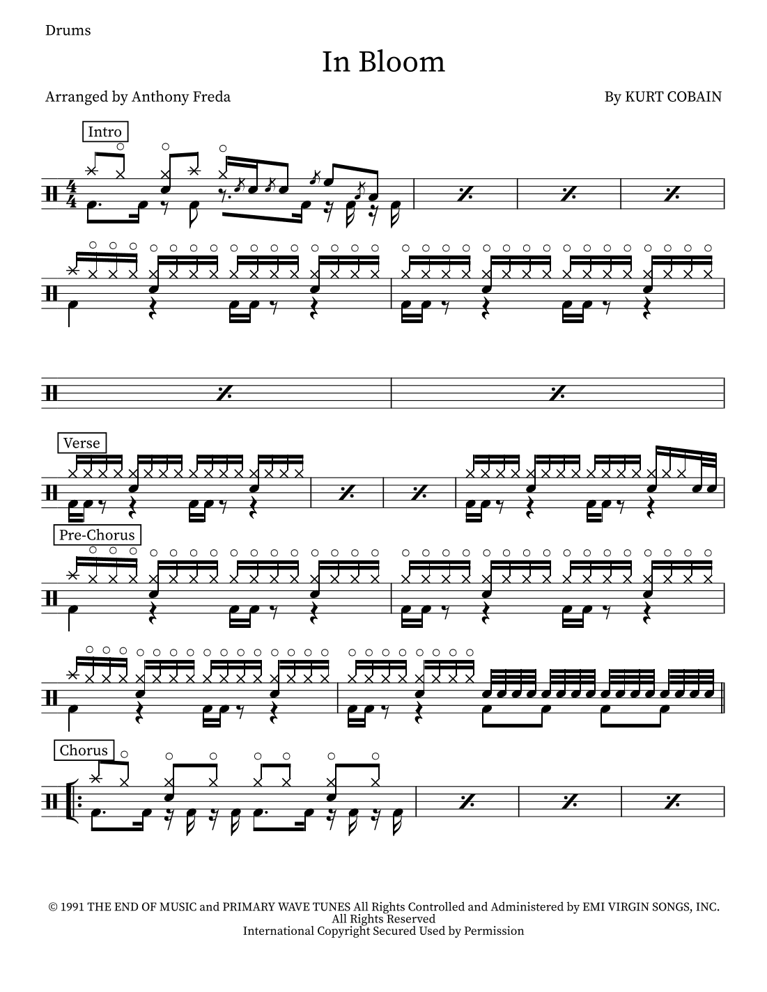 In Bloom (arr. Anthony Freda)