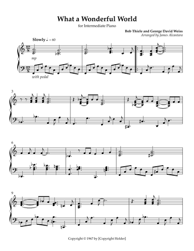 What A Wonderful World (arr. James Alcantara)