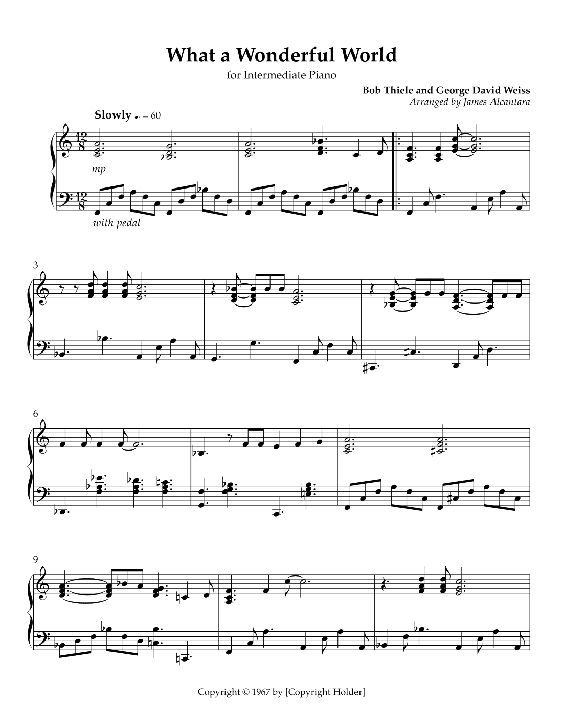 What A Wonderful World (arr. James Alcantara)