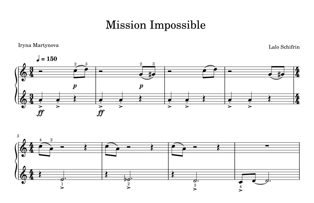 Mission: Impossible Theme (arr. Iryna Martynova)