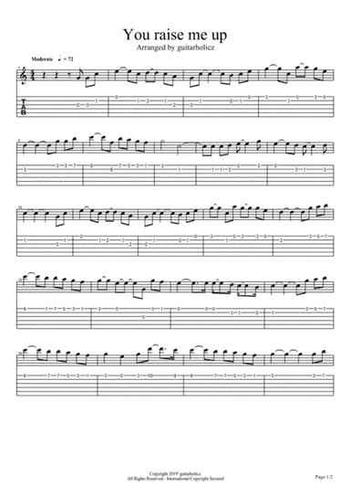 You Raise Me Up (arr. guitarholicz)