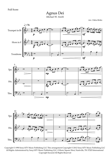 Agnus Dei (arr. Fabio Britto)