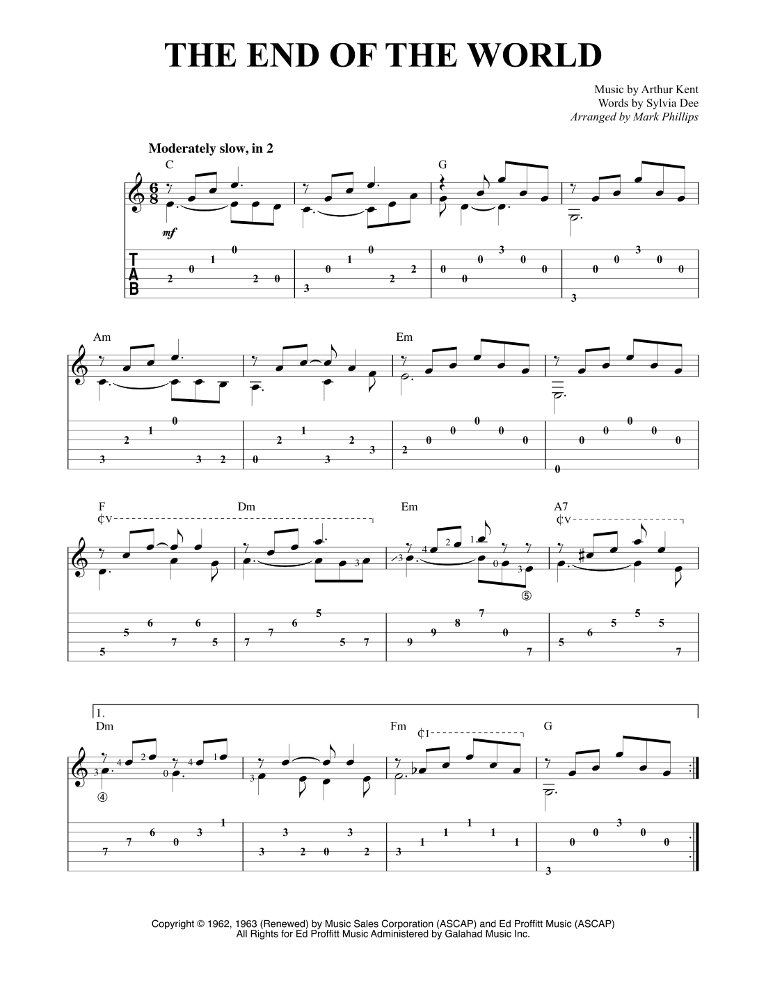 The End Of The World (arr. Mark Phillips)