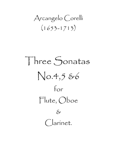 Three Sonatas No.4,5 & 6 (arr. Spence Bundy)