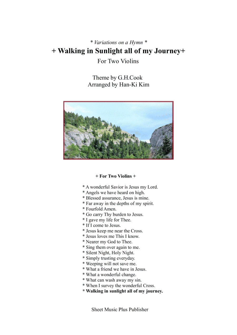 Walking in Sunlight all of my journey (For Violin Duet) (arr. Han-Ki Kim)