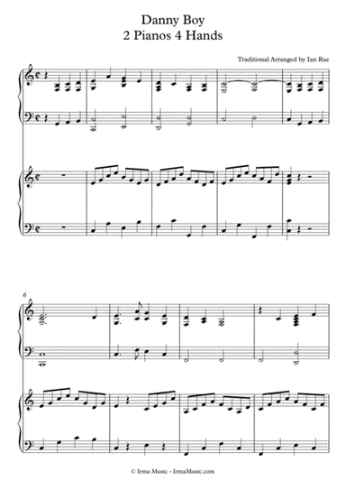 Danny Boy (The Londonderry Air) - 2 Pianos 4 hands (arr. Ian Rae)