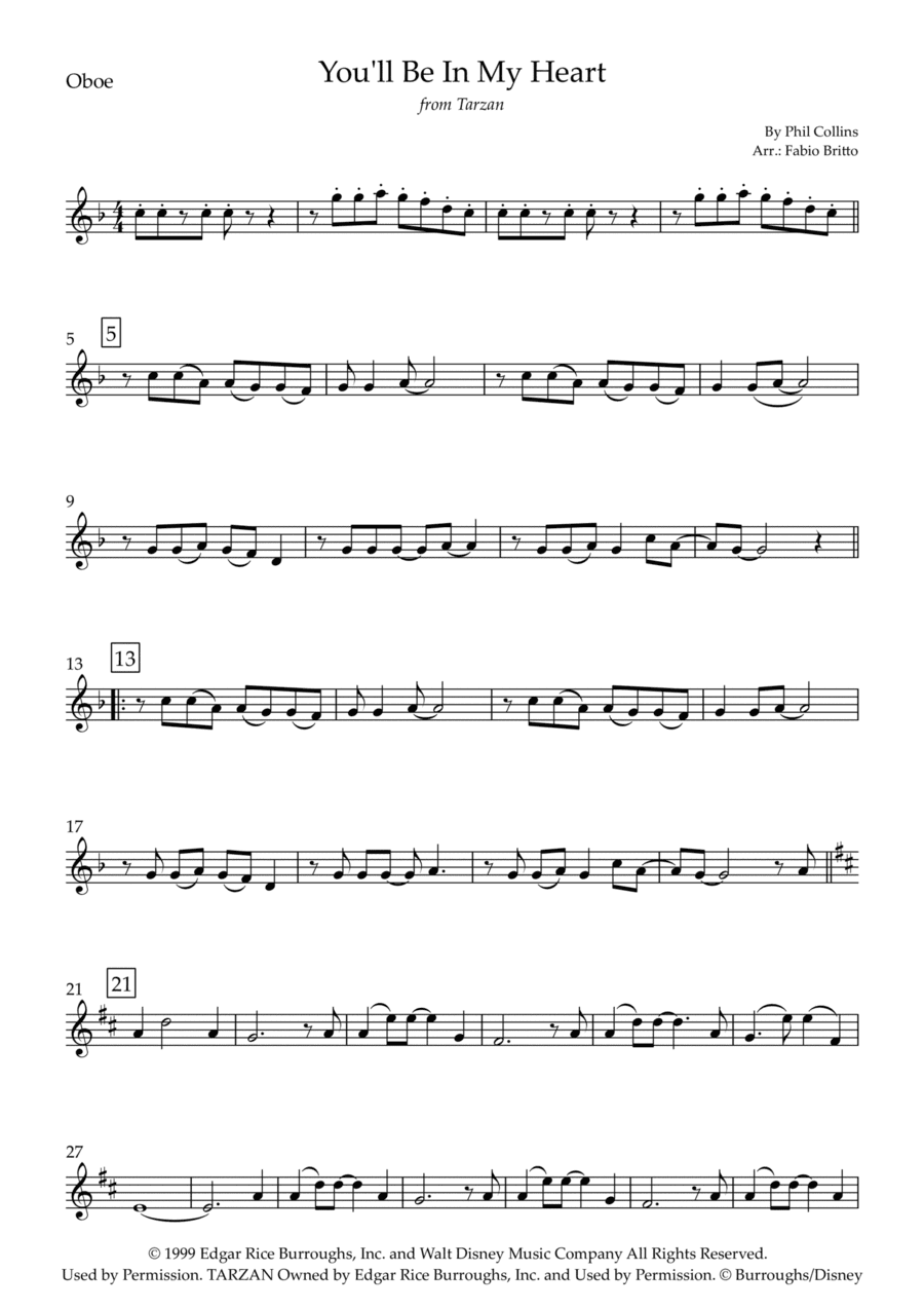 You'll Be In My Heart (arr. Fabio Britto)