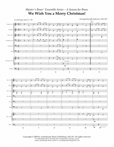 We Wish You a Merry Christmas for Brass Choir/Ensemble (arr. Jeff D. Anderson)