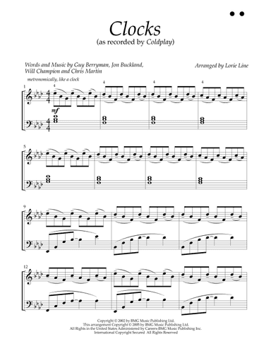 Clocks (arr. Lorie Line)