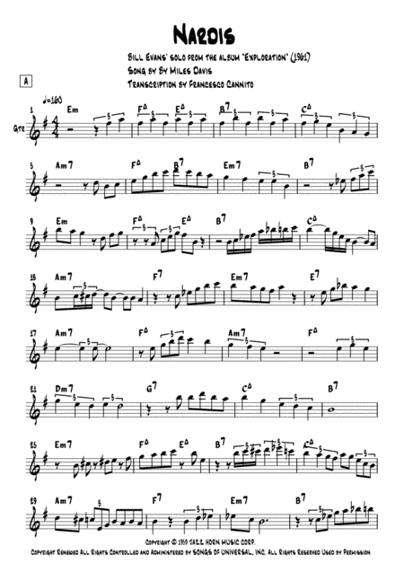 Nardis (arr. Francesco Cannito)