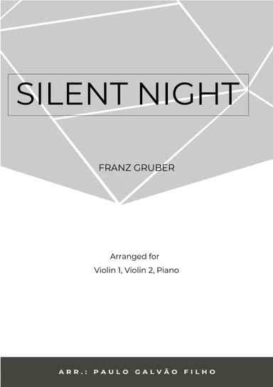 SILENT NIGHT - STRING PIANO TRIO (I VIOLIN, II VIOLIN & PIANO) (arr. Paulo Galvao Filho)