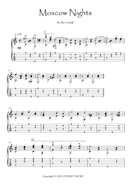 Mascow Nights (arr. PianoSheetNow)