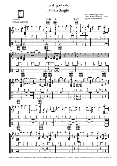 Thank God I Do (arr. by ezequiel)