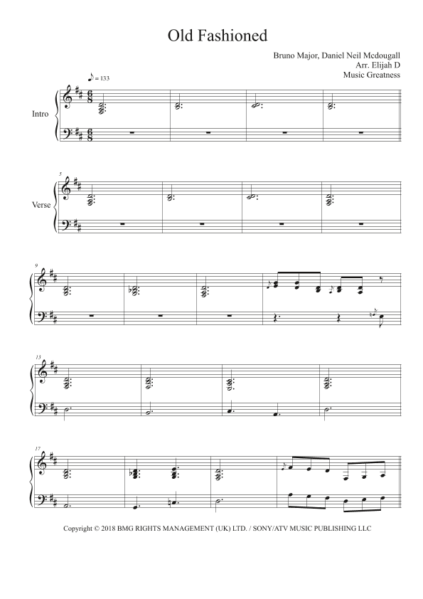 Old Fashioned (arr. Elijah D)