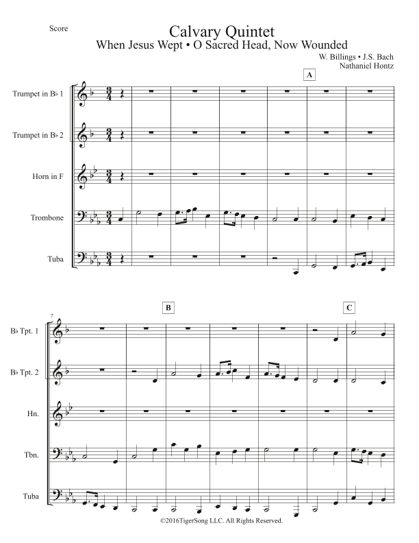 Calvary Quintet (arr. Nathaniel Hontz)