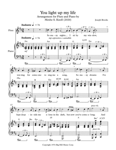 You Light Up My Life (arr. Moshe Knoll)