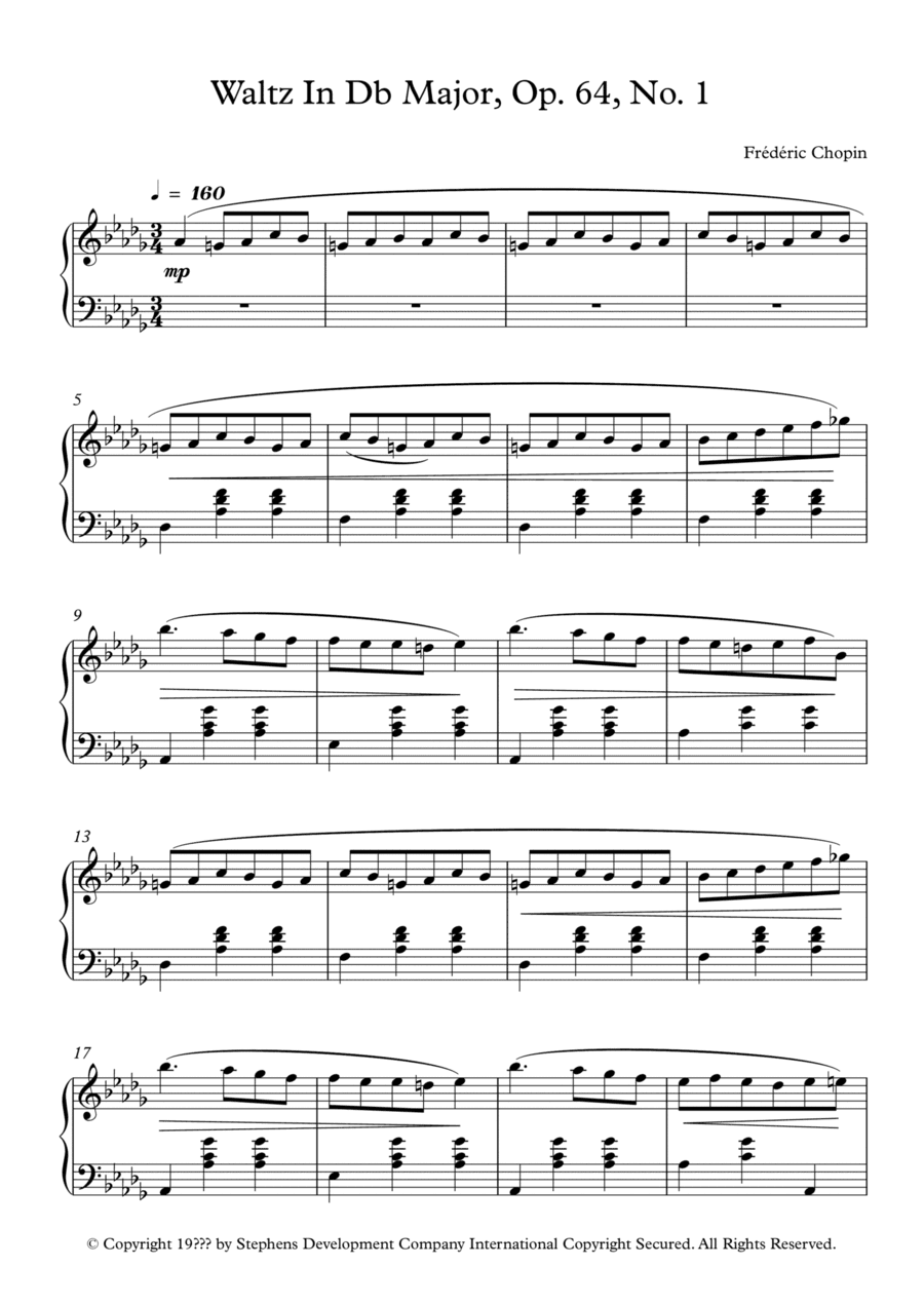 Waltz In Db Major, Op. 64, No. 1 (arr. Fernanda Moura)