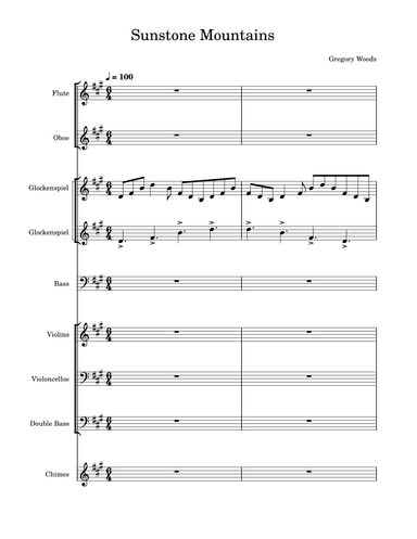 Sunstone Mountains - Score Only