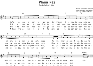 Plena Paz (The Hallelujah Side) (arr. Albertino Fernandes)