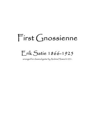 First Gnossienne - Classical Guitar (arr. Andrew Howes)
