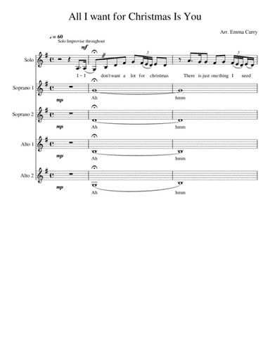 All I Want For Christmas Is You (arr. Emma Curry)
