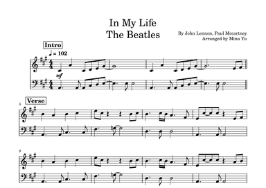In My Life (arr. Mina Yu)