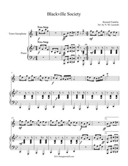 Blackville Society (arr. Nick Lacanski)