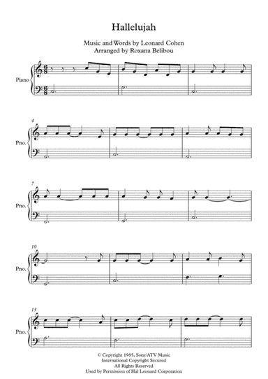 Hallelujah (arr. Roxana Belibou)
