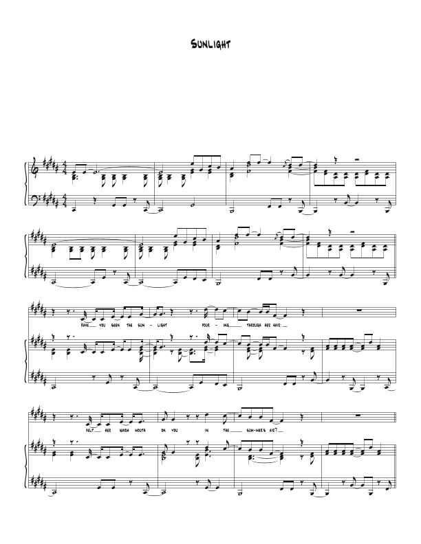 Sunlight (arr. Biegler)